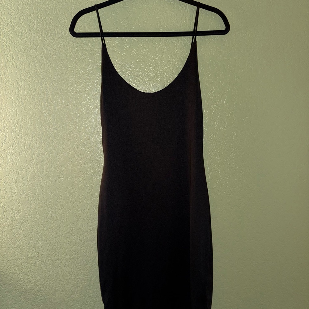 Heart Hips Black Sleeveless Slip Dress
